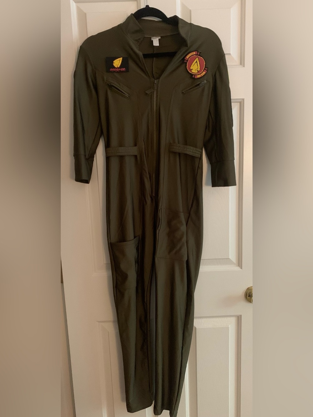 Top Gun Maverick Halloween customs olive green jumpsuit S